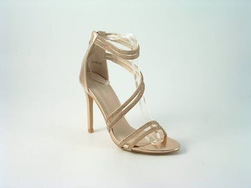Glitz Shoes Divine Doubled Strap Diamante Sandals Glitz Shoes